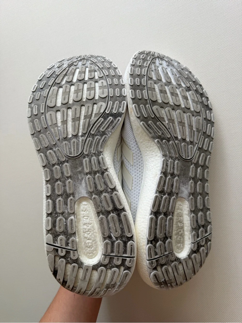 adidas White Men's Mesh Running Sneakers